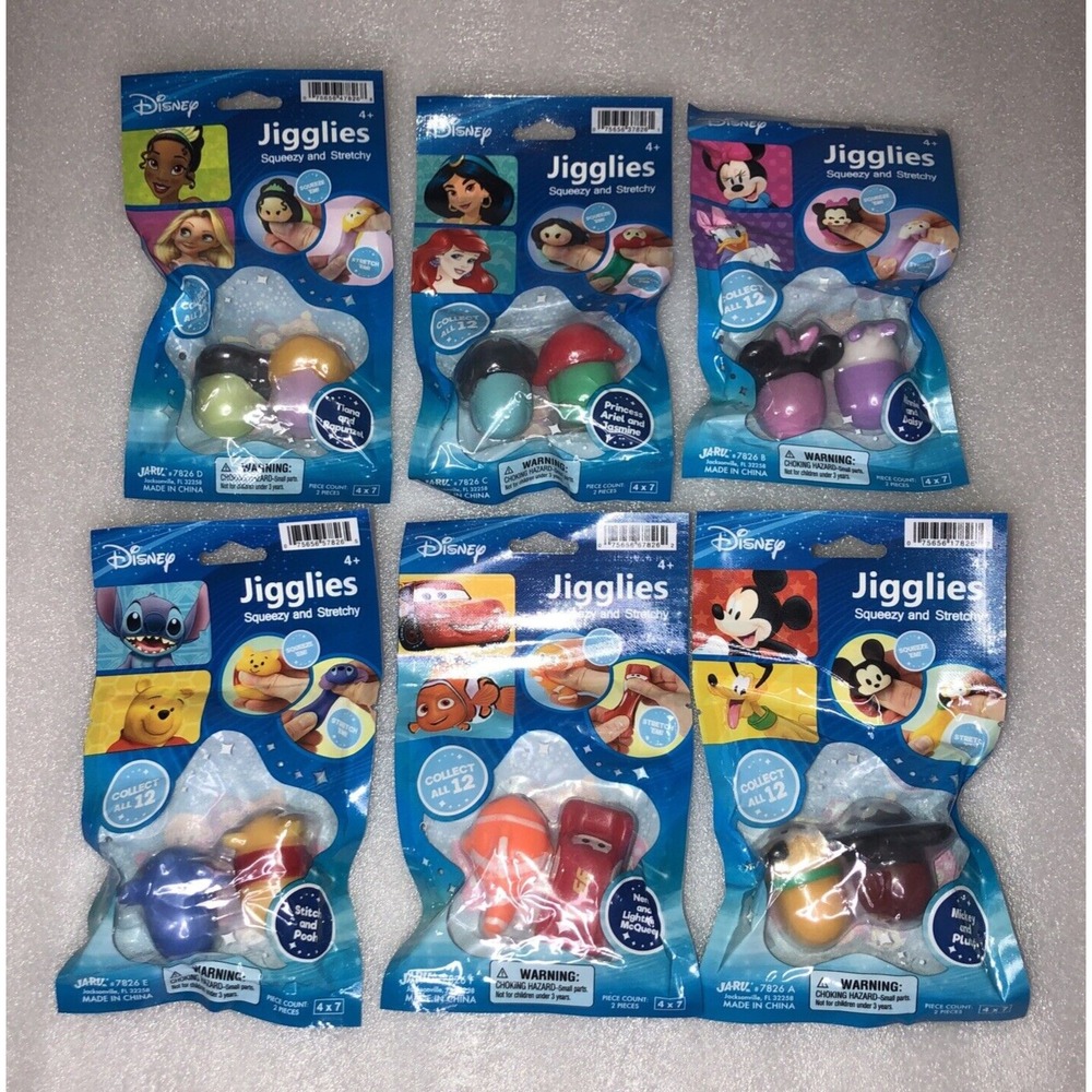 Disney Pixar Jigglies Complete Set of 12 NEW SEALED LOT Stretch Squeeze Squish - Picture 9 of 10